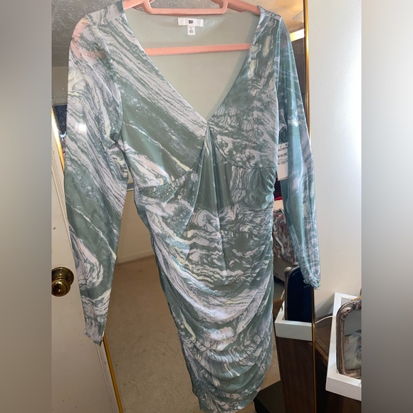 Mesh Long Sleeve Dress - Picture 2 of 2